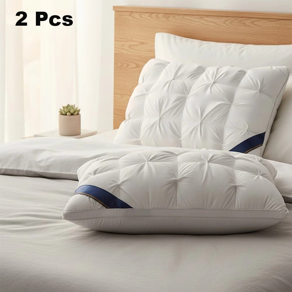 Set of 2 Neck Support Pillows for Sleep, Ergonomic Bed Pillows for Side & Back Sleepers view 3