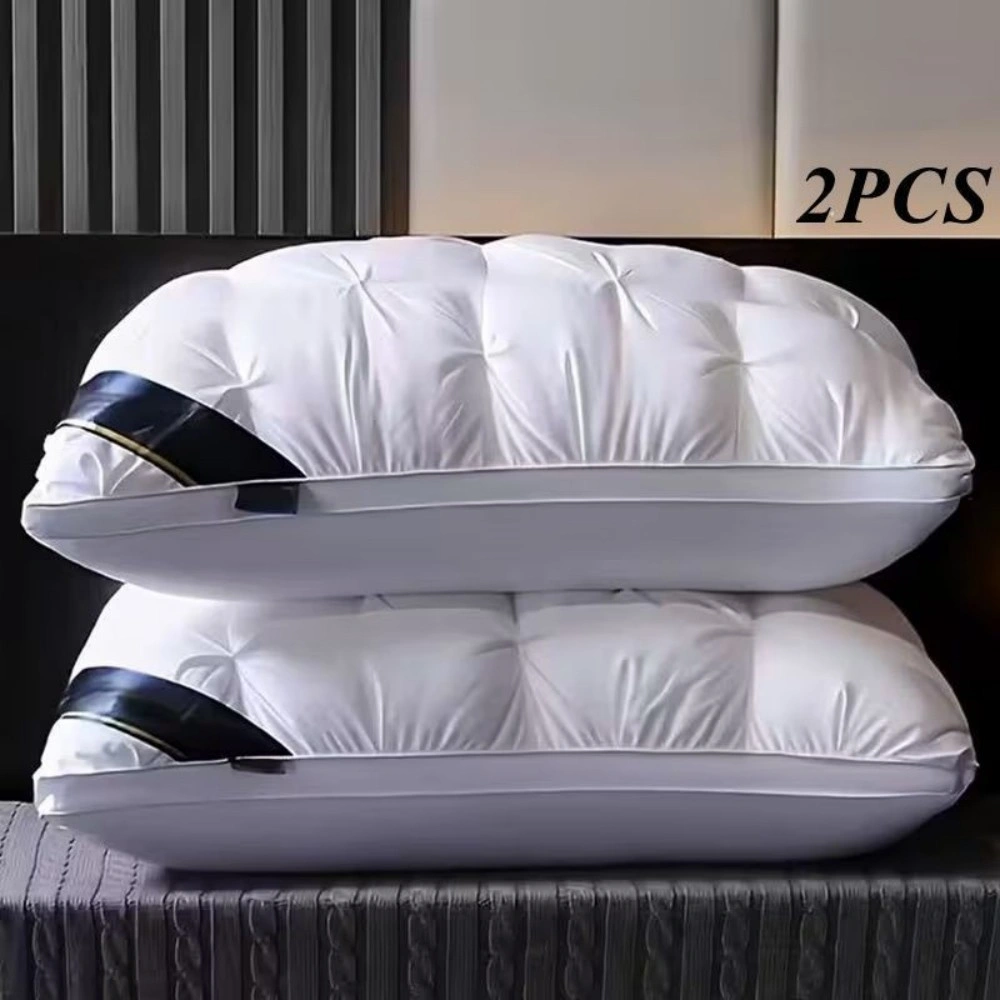 Set of 2 Neck Support Pillows for Sleep, Ergonomic Bed Pillows for Side & Back Sleepers view 4