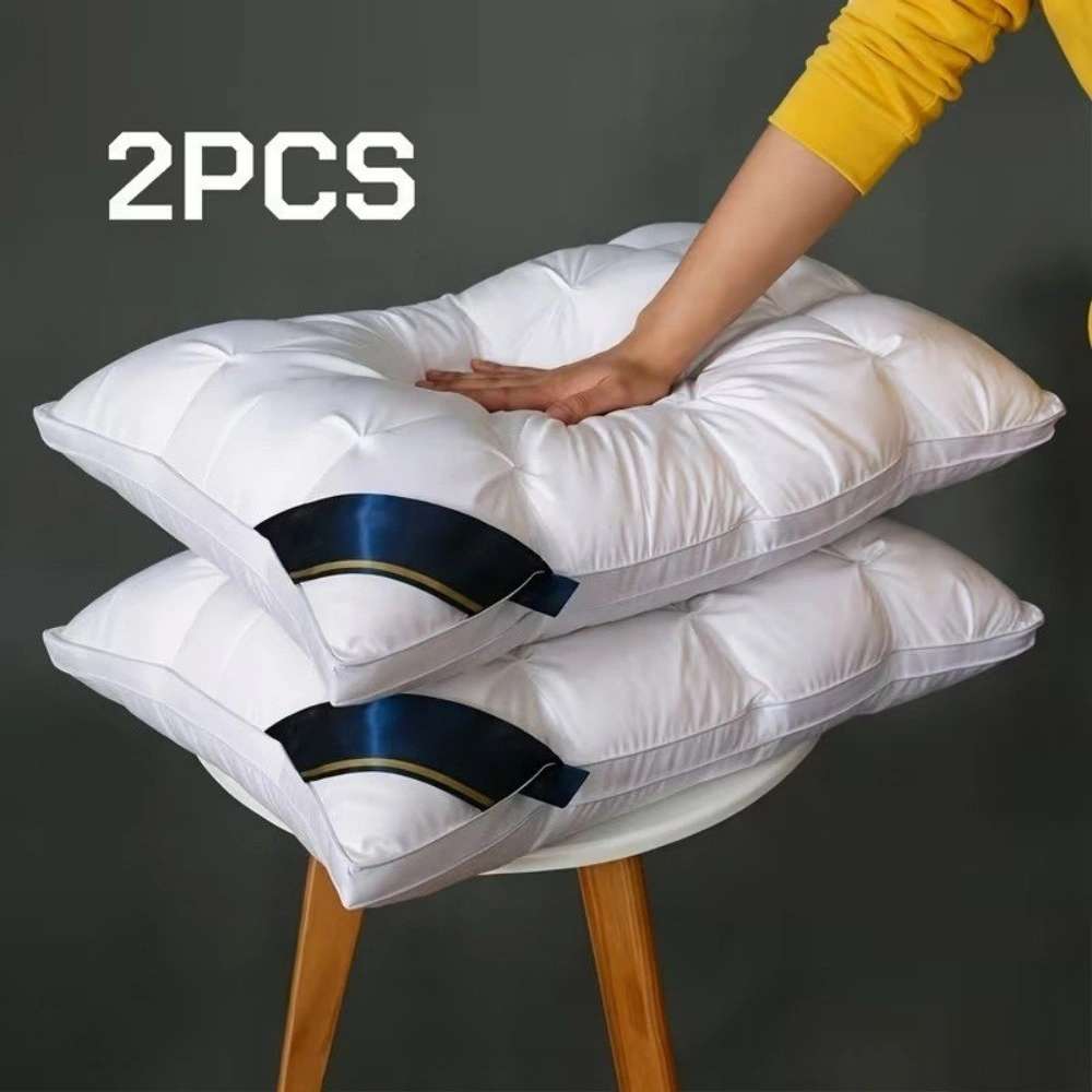 Set of 2 Neck Support Pillows for Sleep, Ergonomic Bed Pillows for Side & Back Sleepers view 5