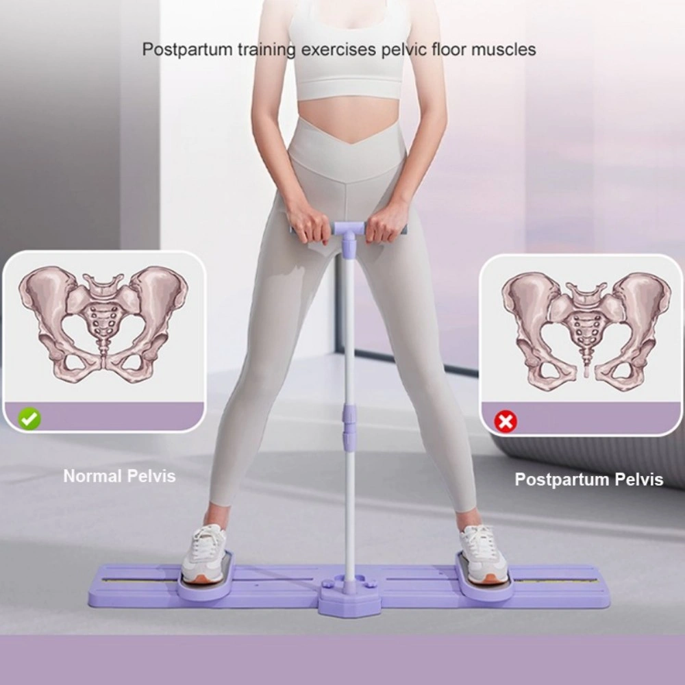 5in1 Folding Hip Leg Exerciser Ski Practice Machine with Timer and Resistance Tension Rope Fitness