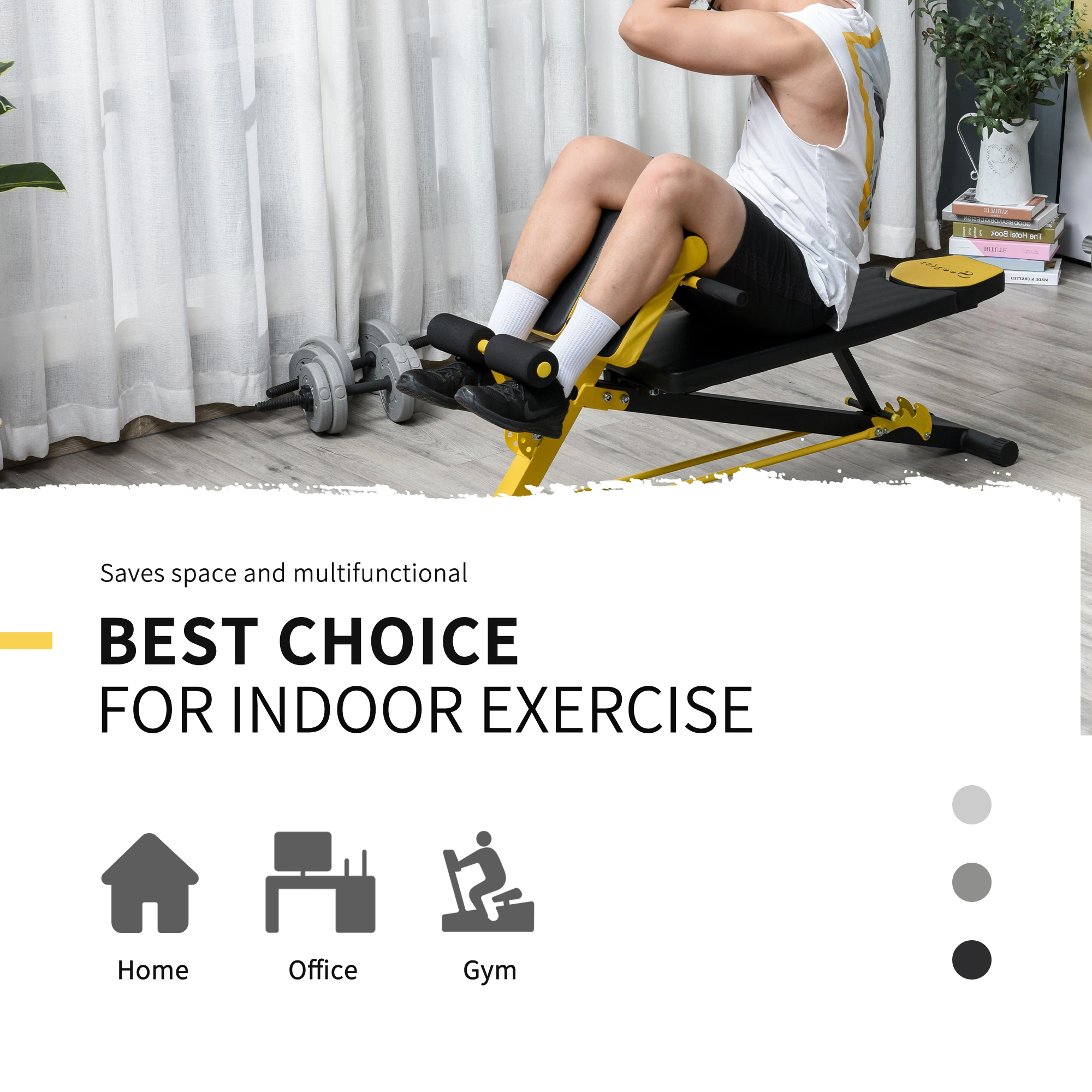 Adjustable Weight Bench Flat Incline Decline Bench Press with Leg Developer Gym Equipment view 3