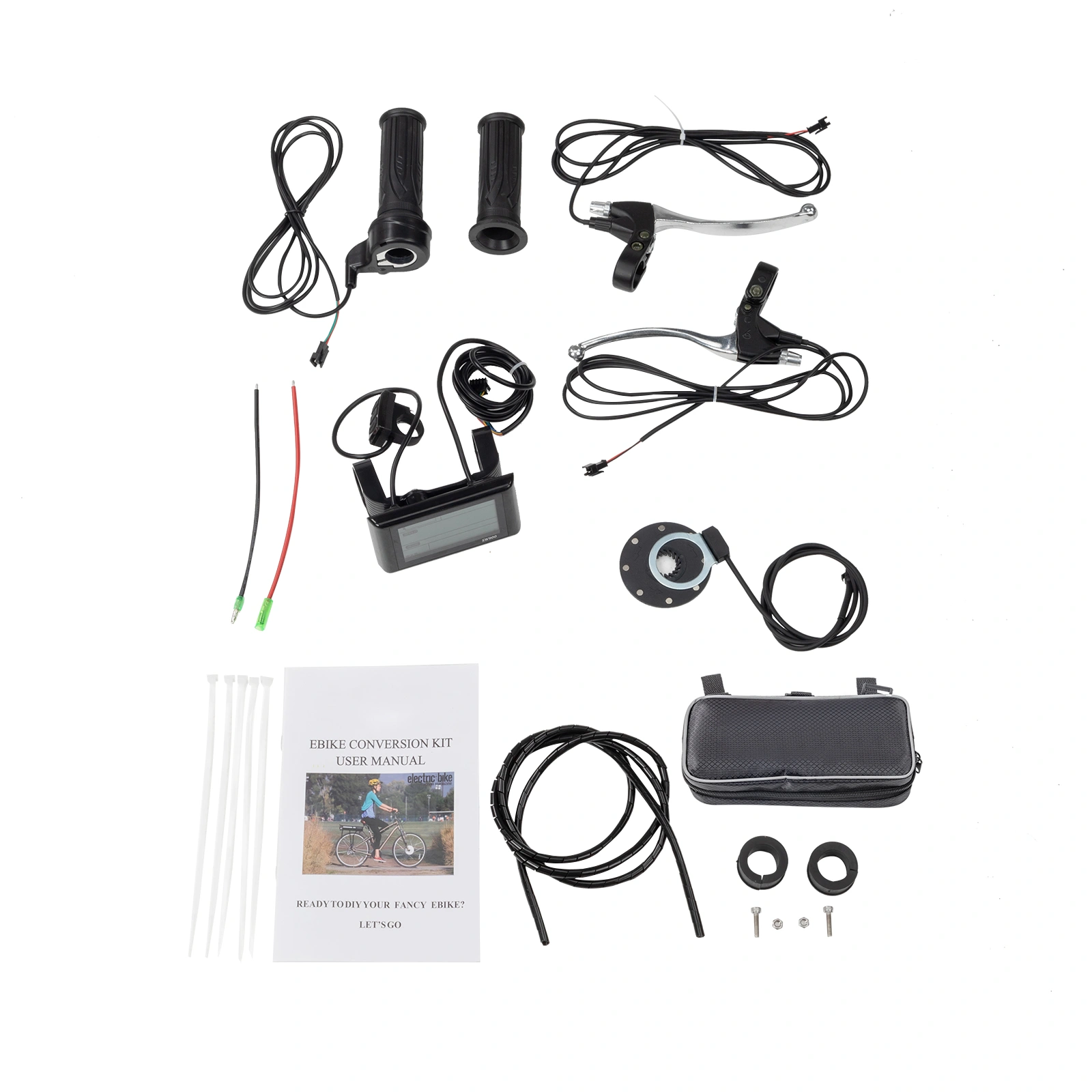 26 Inch 500W Electric Bicycle Conversion Kit, Rear Wheel Drive Motor with Tires, Black E-Bike Modification Parts view 3