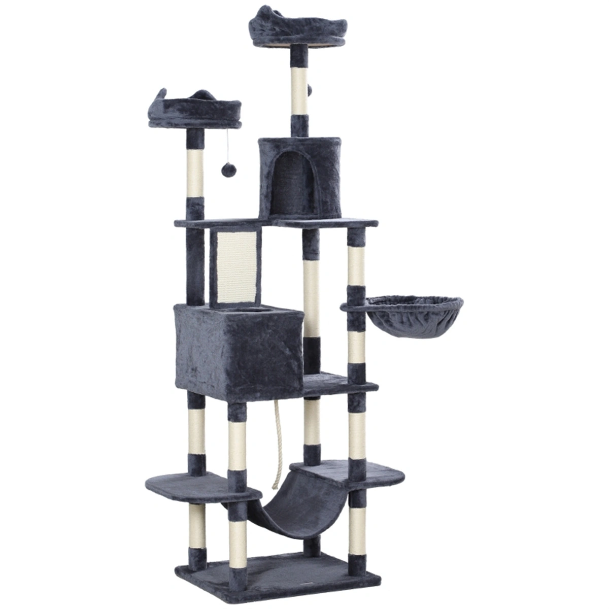Cat Tree Tower Condo with Sisal Scratching Post, Kittens & Large Cats, Multi-Level Perch Bed Platform for Playing Sleeping & Relaxing view 3