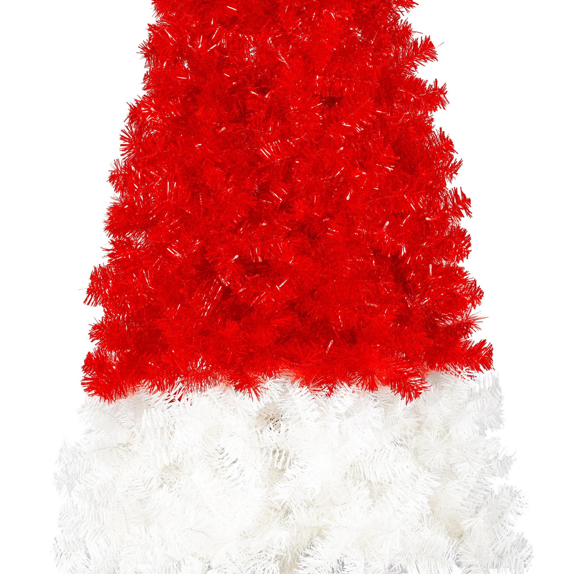 6FT Santa Hat Artificial Christmas Tree with LED Lights, 1050 Curved Tips, Whimsical Xmas Tree view 11