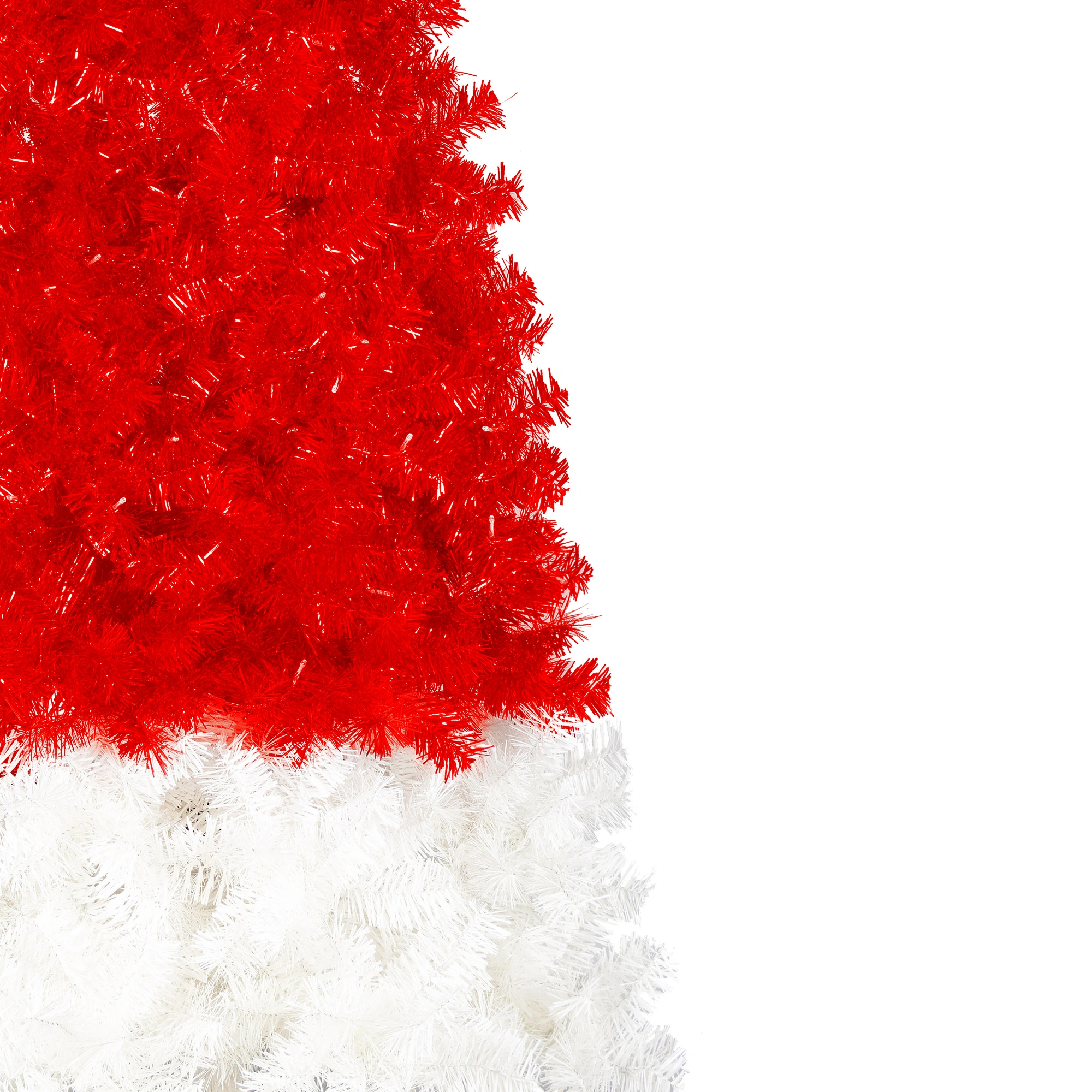 6FT Santa Hat Artificial Christmas Tree with LED Lights, 1050 Curved Tips, Whimsical Xmas Tree view 9