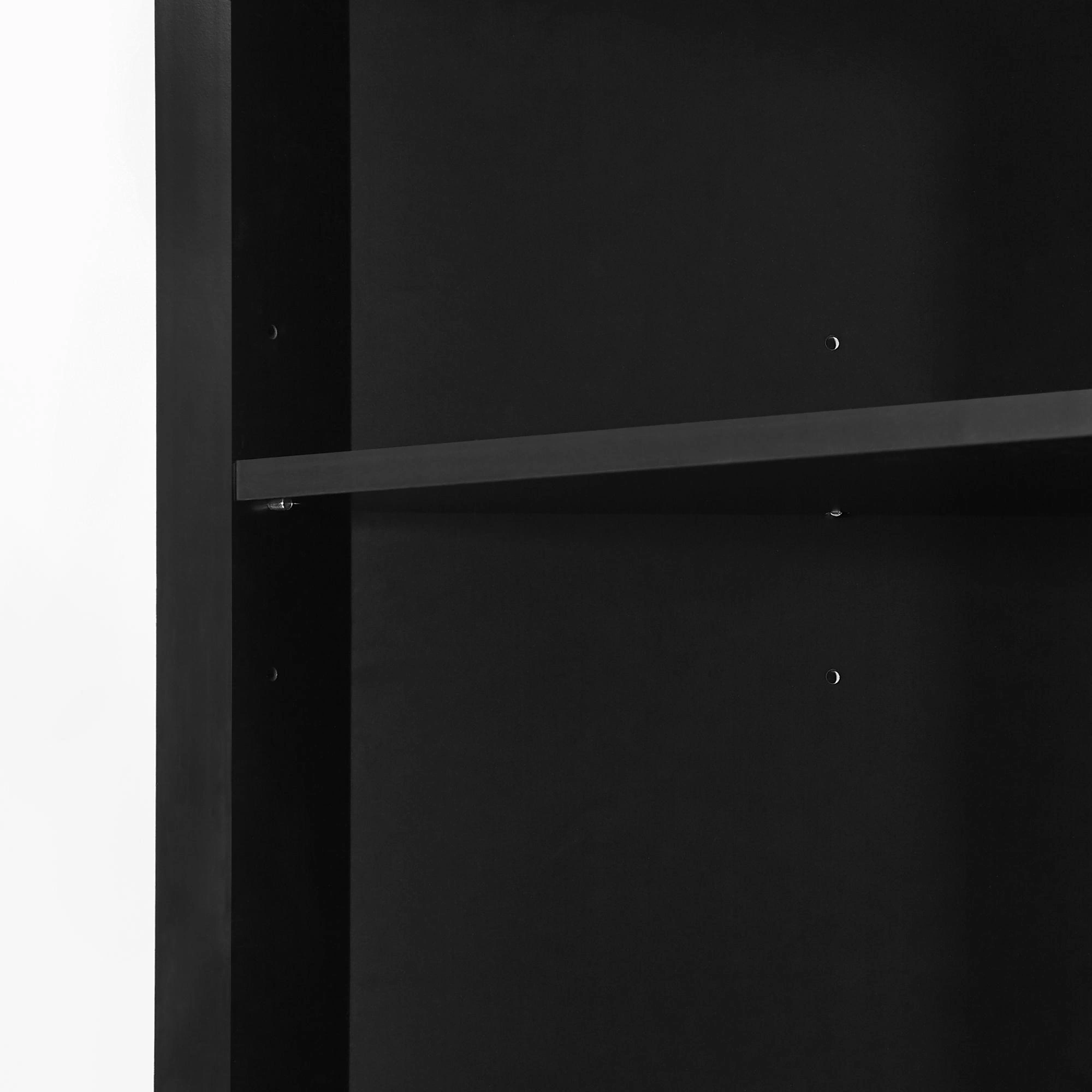 Black Triangle Storage Cabinet Tall 3 Drawer with Adjustable Shelves, MDF Bathroom Kitchen Living Room, WF306469AAG view 14