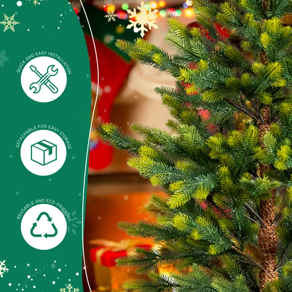 2 Pack 4 FT Dual Tone Artificial Christmas Tree with Pot Stand, Potted Xmas Pine Tree with 119 Branch Tips for Holiday Party Office Home, Green view 3