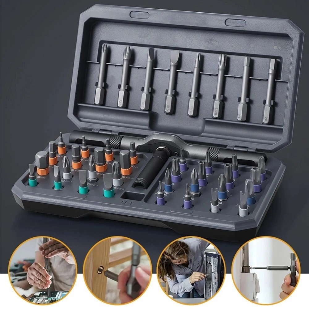 Magnetic Screwdriver Set, 42 in 1 DIY Ratchet Screwdriver Kit for Home, Bikes view 2