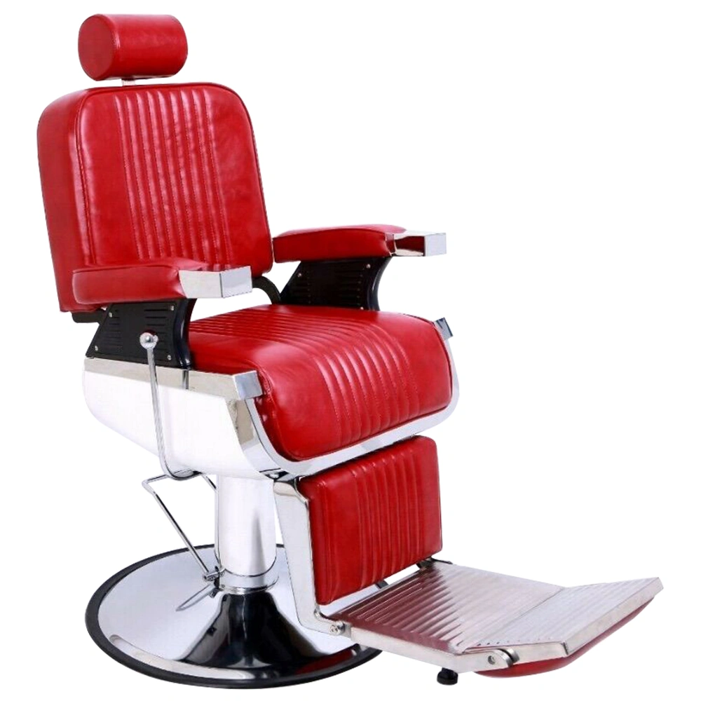 Hydraulic Recline Barber Chair All Purpose Heavy Duty Salon Spa Chair Beauty Equipment Red