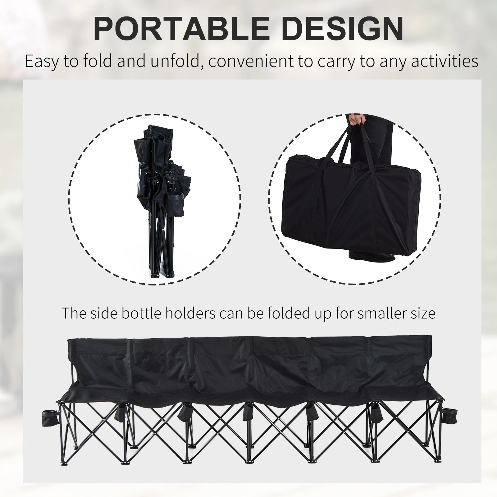 Portable Folding Camping Chair for Outdoor Hiking & Travel view 2