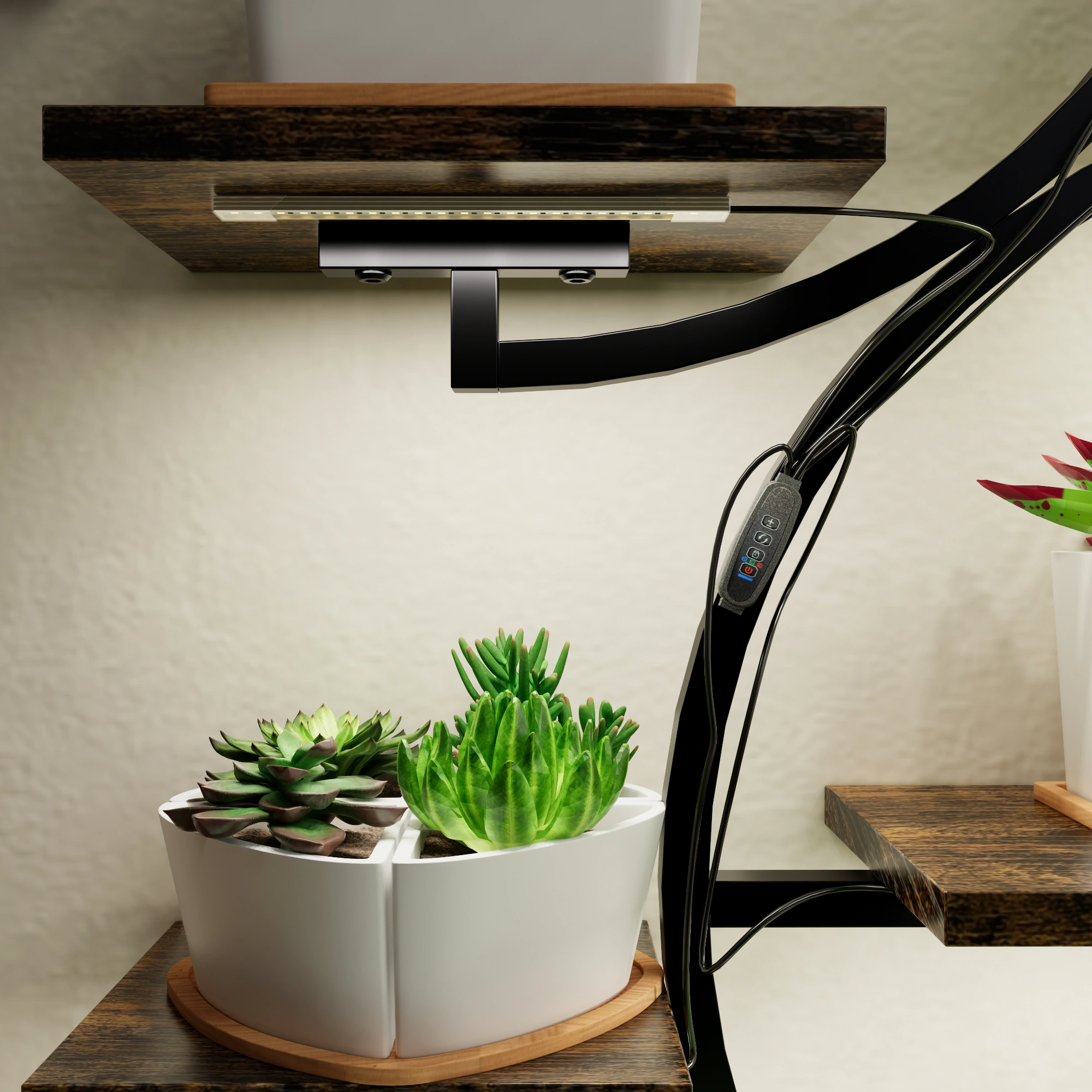 8-Tier Plant Stand with 5 Grow Lights, 10-Level Dimming, Thickened 0.8mm Steel Pipe for Indoor Living Room Garden Home view 8