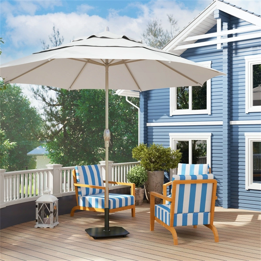 Umbrella Base Patio Table - Heavy Duty Market Umbrella Stand with Weighted Insert for Outdoor Parasol, Black view 6