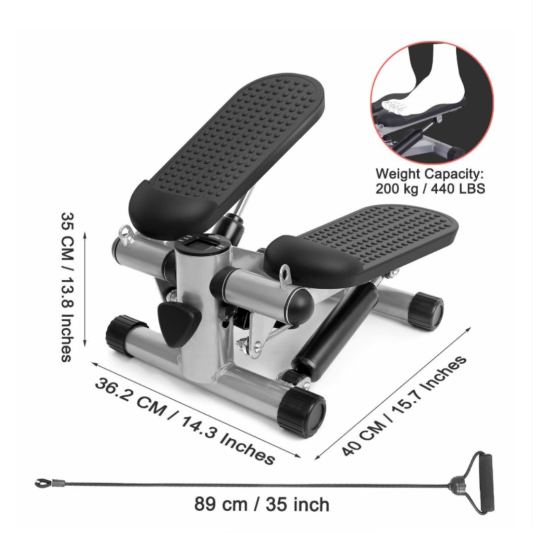 Double Hydraulic Mini Stepper Machine, Quiet Up Down Stepper, Leg Thigh Workout Home Fitness Equipment view 2