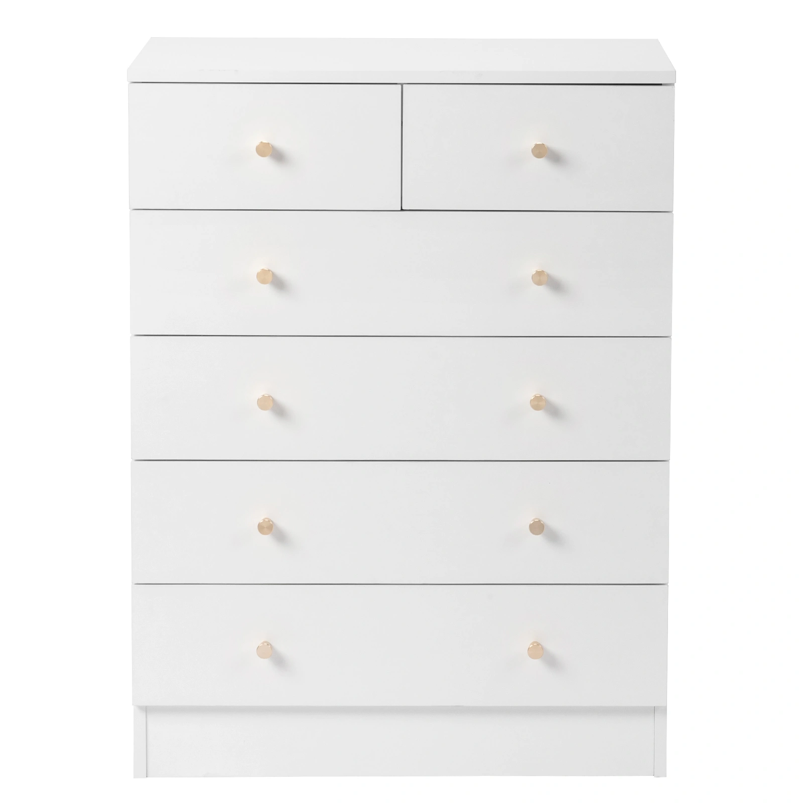 Modern 6-Drawer Dresser Cabinet, Simple White Bedroom Storage Console with Smooth Glide Drawers view 5