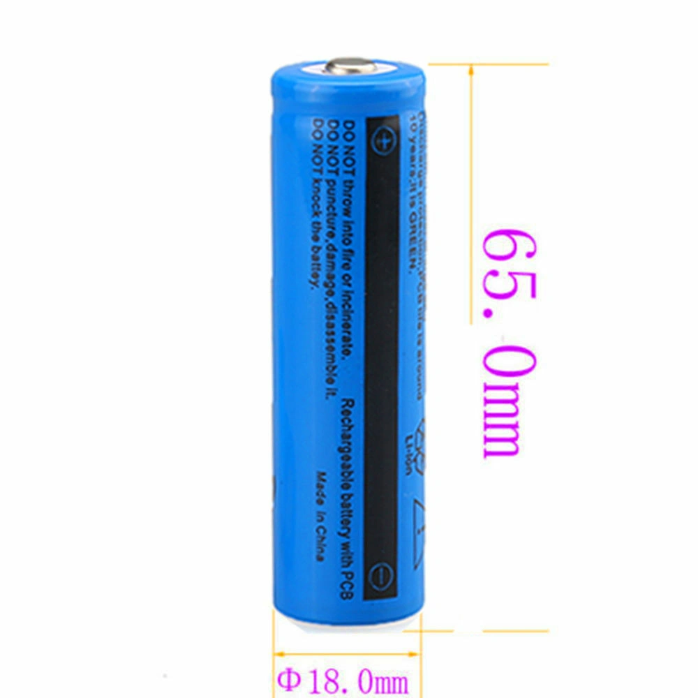 2pcs 18650 3000mAh Rechargeable Battery 3.7V for Fashlight Headlamp with 1x USB Battery Charger Bundle view 3