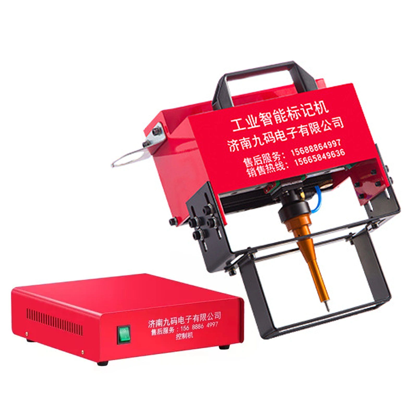 Pneumatic Dot Peen Marking Machine 100x20mm 220V for VIN Code Chassis Number Engraving