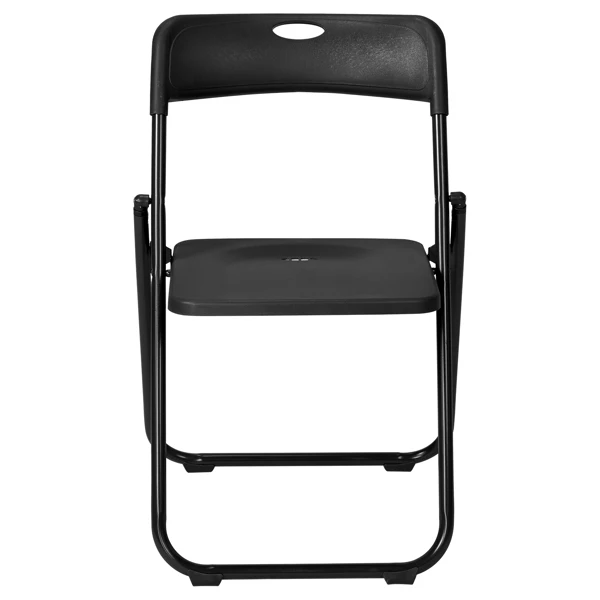 10 Pack Plastic Folding Chairs, Stackable Commercial Chairs, Portable Event Seats Indoor Outdoor for Home Event Party Picnic School Wedding, Black view 6