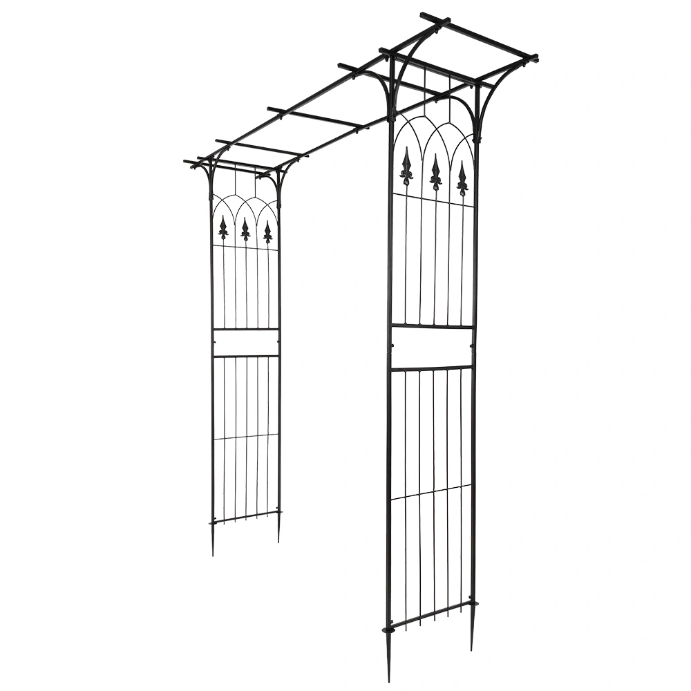 Flat Roof Wrought Iron Arches Plant Climbing Frame view 12