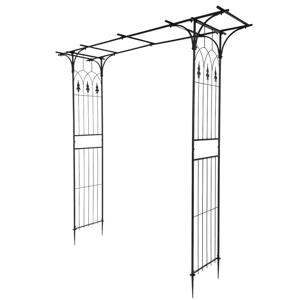Flat Roof Wrought Iron Arches Plant Climbing Frame view 15