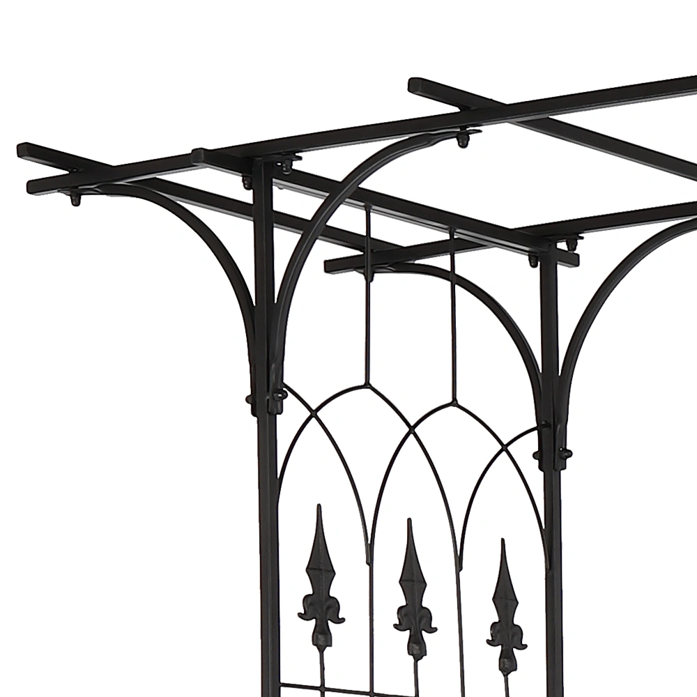 Flat Roof Wrought Iron Arches Plant Climbing Frame view 38