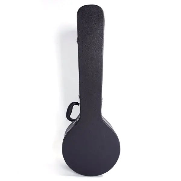 5-String 6-String Microgroove Pattern Leather Wood Banjos Case Black view 2