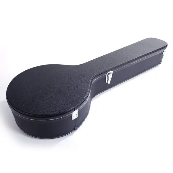 5-String 6-String Microgroove Pattern Leather Wood Banjos Case Black view 4