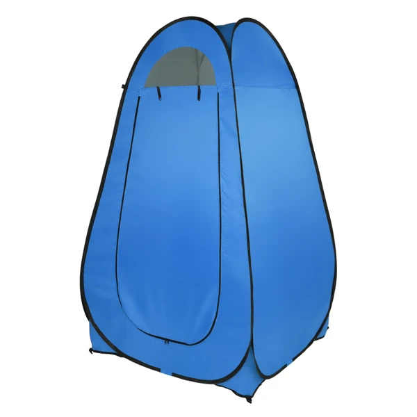 1-2 Person Portable Pop Up Toilet Shower Tent Changing Room Dressing Tent Camping Shelter Blue view 3