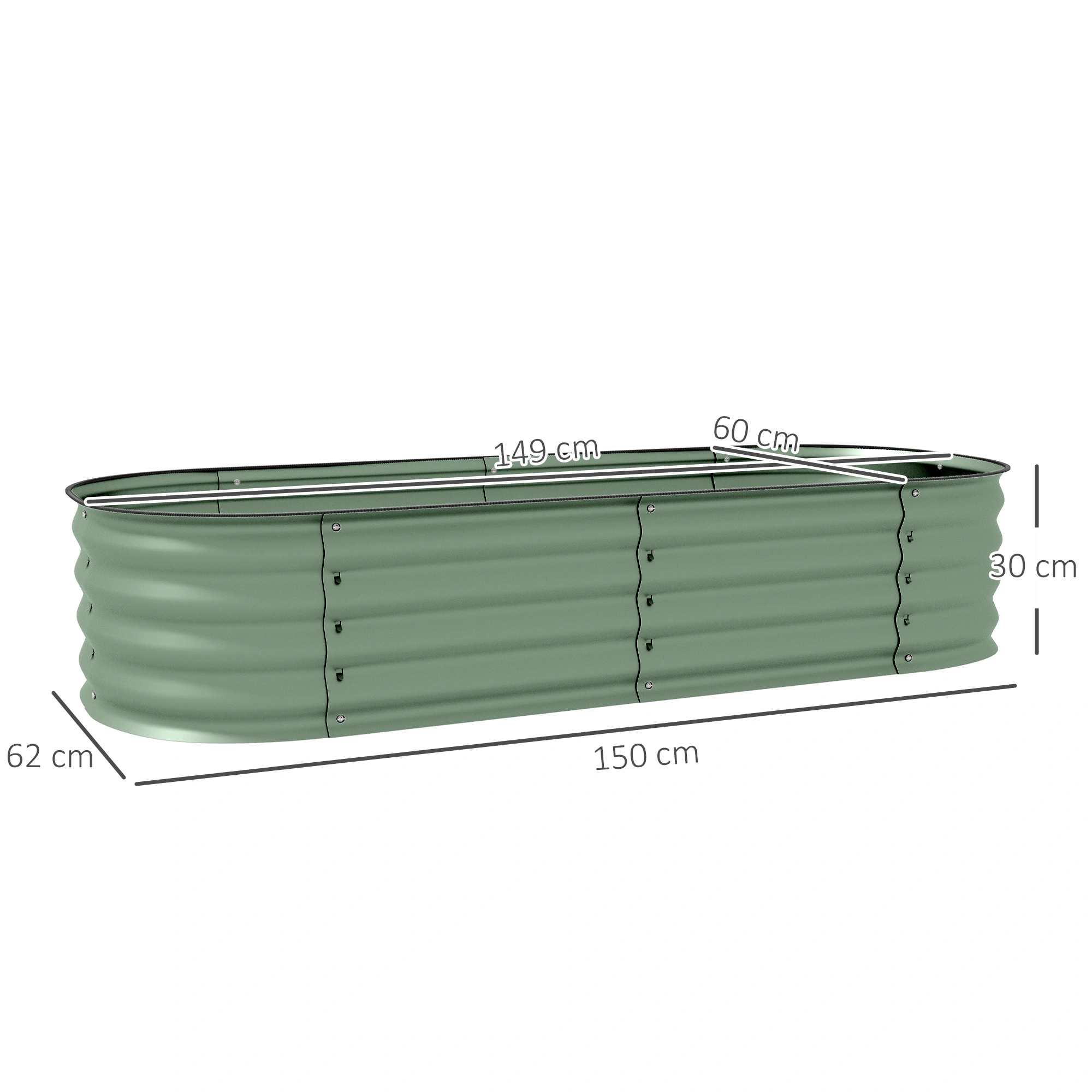 Elevated Garden Bed Kit - Large Raised Planter Box with Drainage, Weather-Resistant Wood, DIY Assembly view 2