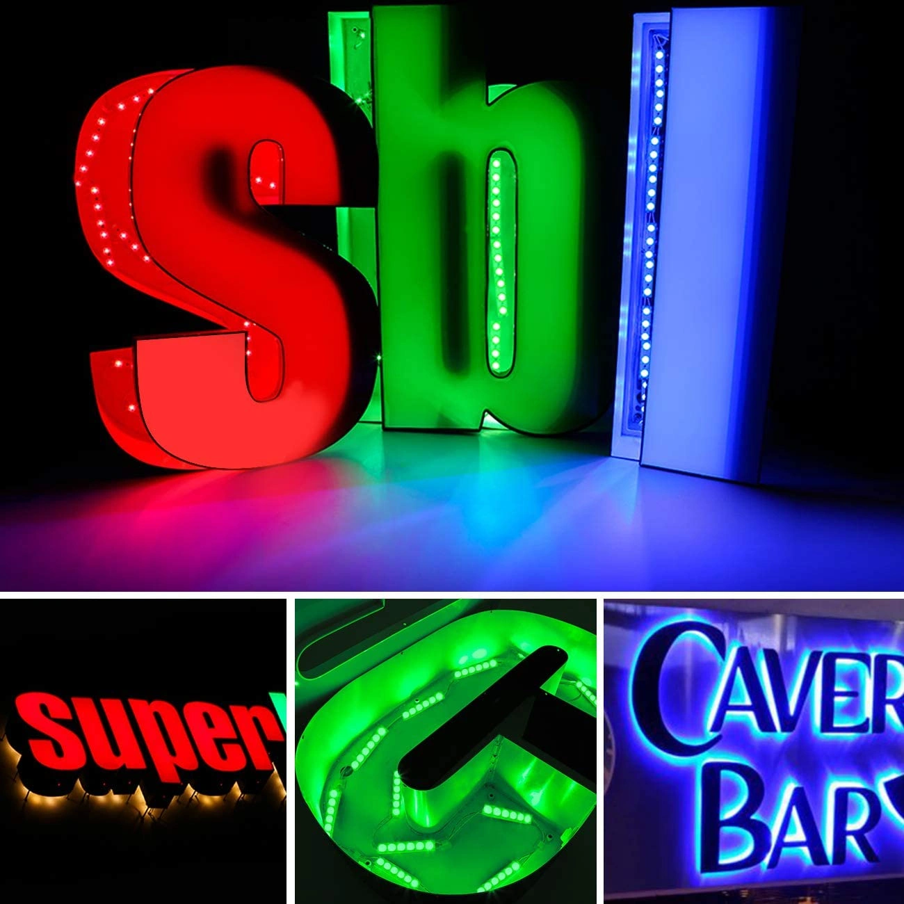 5050 SMD LED Strip Lights IP65 Waterproof, Super Bright 12V DC Ribbon Tape with Controller for Sign Light Bar view 6