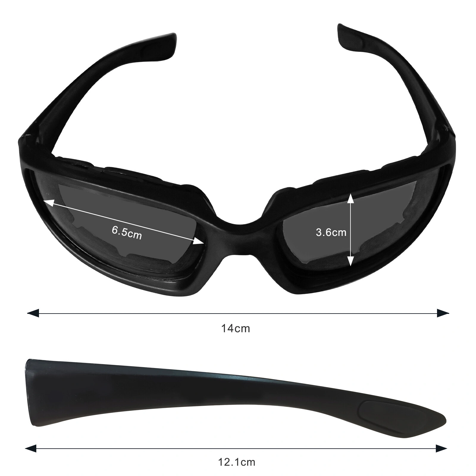 1 pairs Motorcycle Sports Biker Riding Glasses Wind Resistant Eye Protection Sports Goggles Cycling Glasses Sunglasses Grey Color view 3