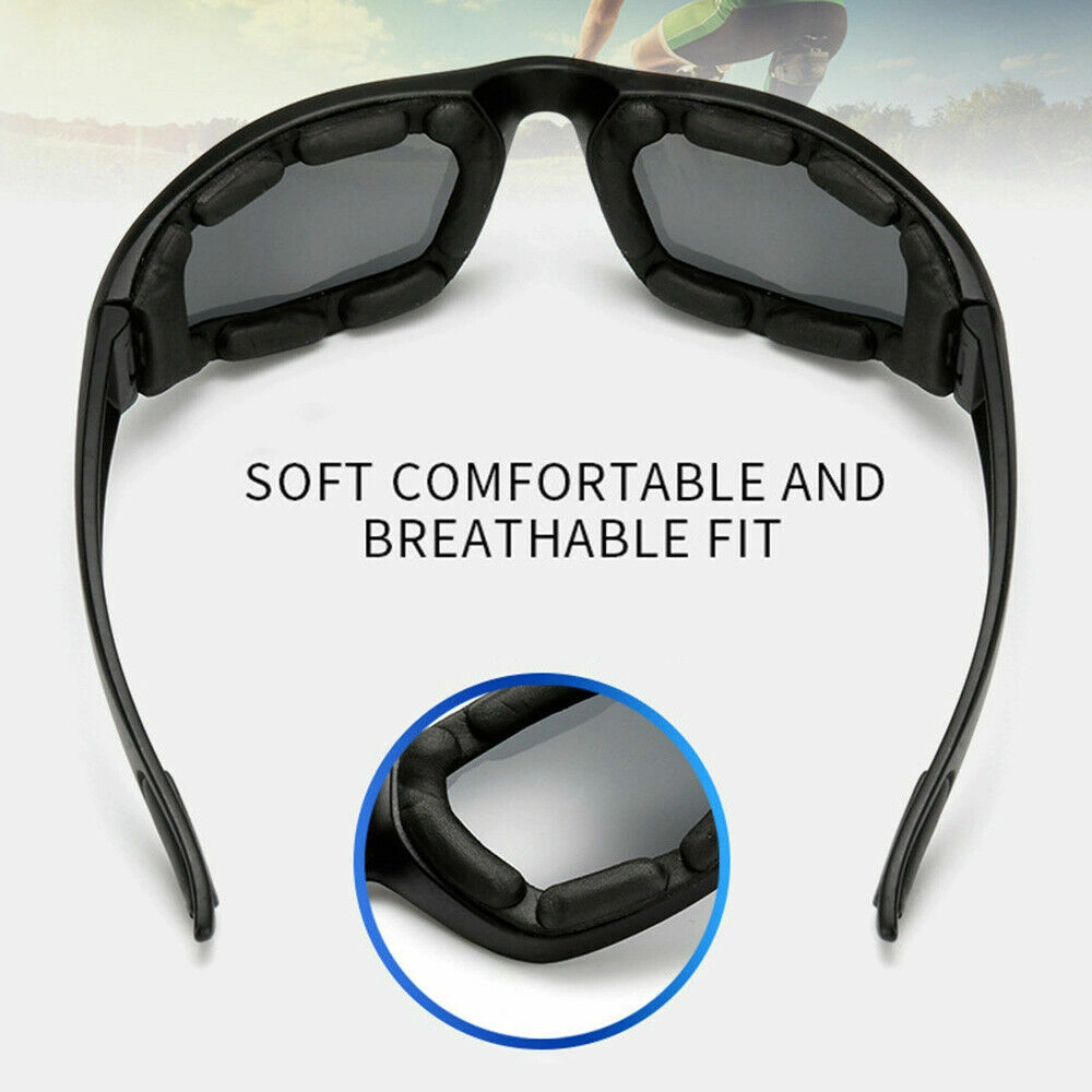 1 pairs Motorcycle Sports Biker Riding Glasses Wind Resistant Eye Protection Sports Goggles Cycling Glasses Sunglasses Grey Color view 6