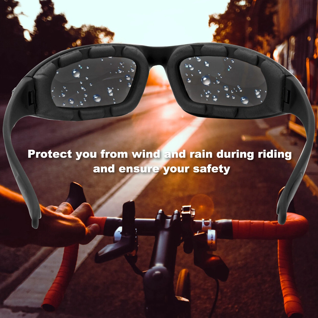 1 pairs Motorcycle Sports Biker Riding Glasses Wind Resistant Eye Protection Sports Goggles Cycling Glasses Sunglasses Grey Color view 8