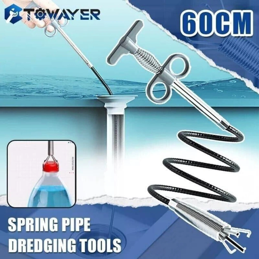 Drain Cleaner Spring Pipe Snake Clog Remover Sewer Dredging Tool for Kitchen Sink Blockage view 2