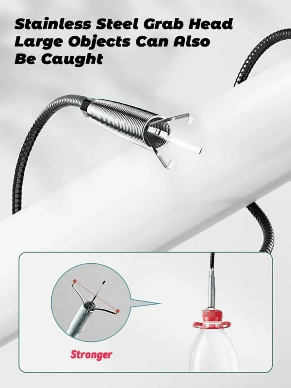 Drain Cleaner Spring Pipe Snake Clog Remover Sewer Dredging Tool for Kitchen Sink Blockage view 3