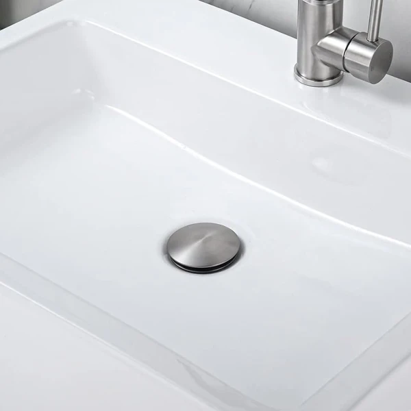 Bathroom Sink Drain without Overflow, Vessel Sink Lavatory Vanity Pop Up Drain Stopper, 304 Stainless Steel view 4