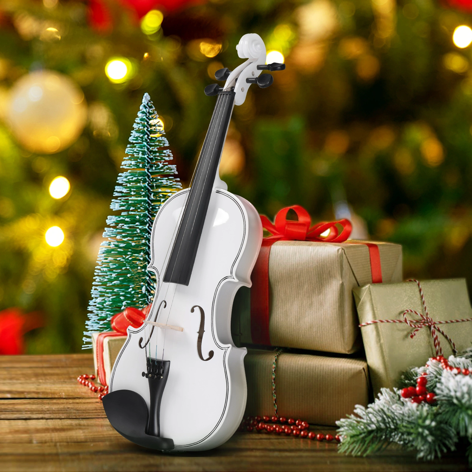Size 4/4 Violin Set for Adults Beginners Students with Hard Case,Violin Bow,Shoulder Rest,Rosin,Extra Strings and Sordine view 21