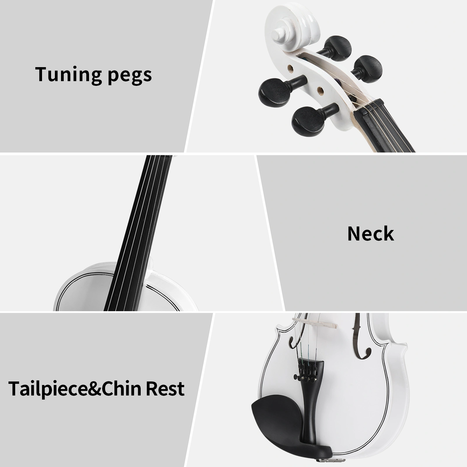 Size 4/4 Violin Set for Adults Beginners Students with Hard Case,Violin Bow,Shoulder Rest,Rosin,Extra Strings and Sordine view 6