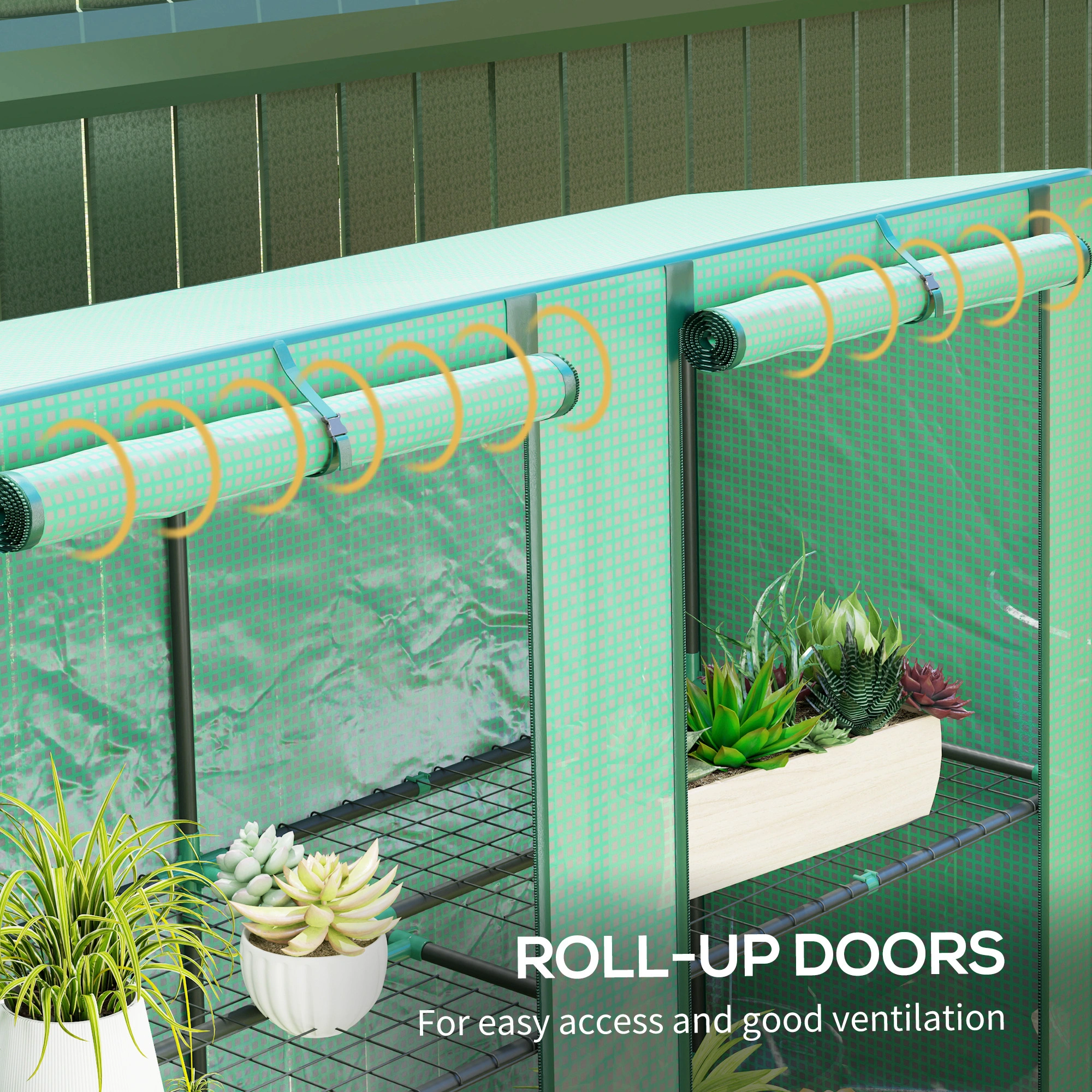 Mini Walk-in Greenhouse Tunnel Cold Frame Plant Grow House Portable Garden Hoop Cover view 2