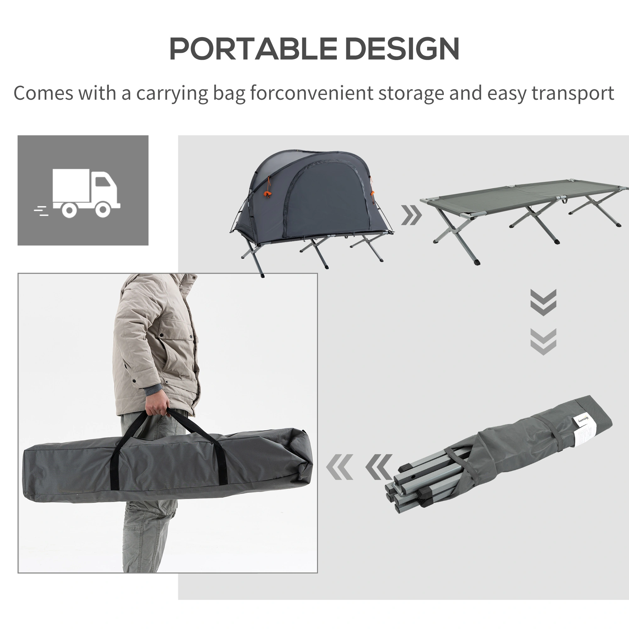 Portable Foldable Camping Tent, Lightweight Easy Setup Pop Up Tent for Outdoor Hiking Travel Family Camping, Waterproof UV Protection view 2