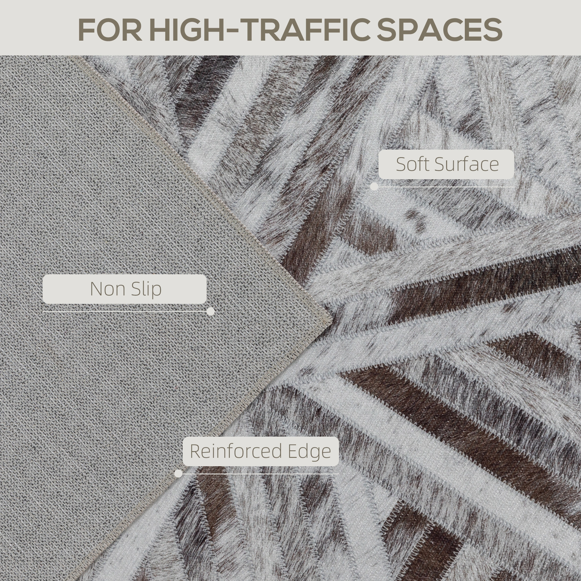 Cozy Plush Area Rug - Soft Decorative Floor Carpet for Living Room, Bedroom, Home Interior Design view 4