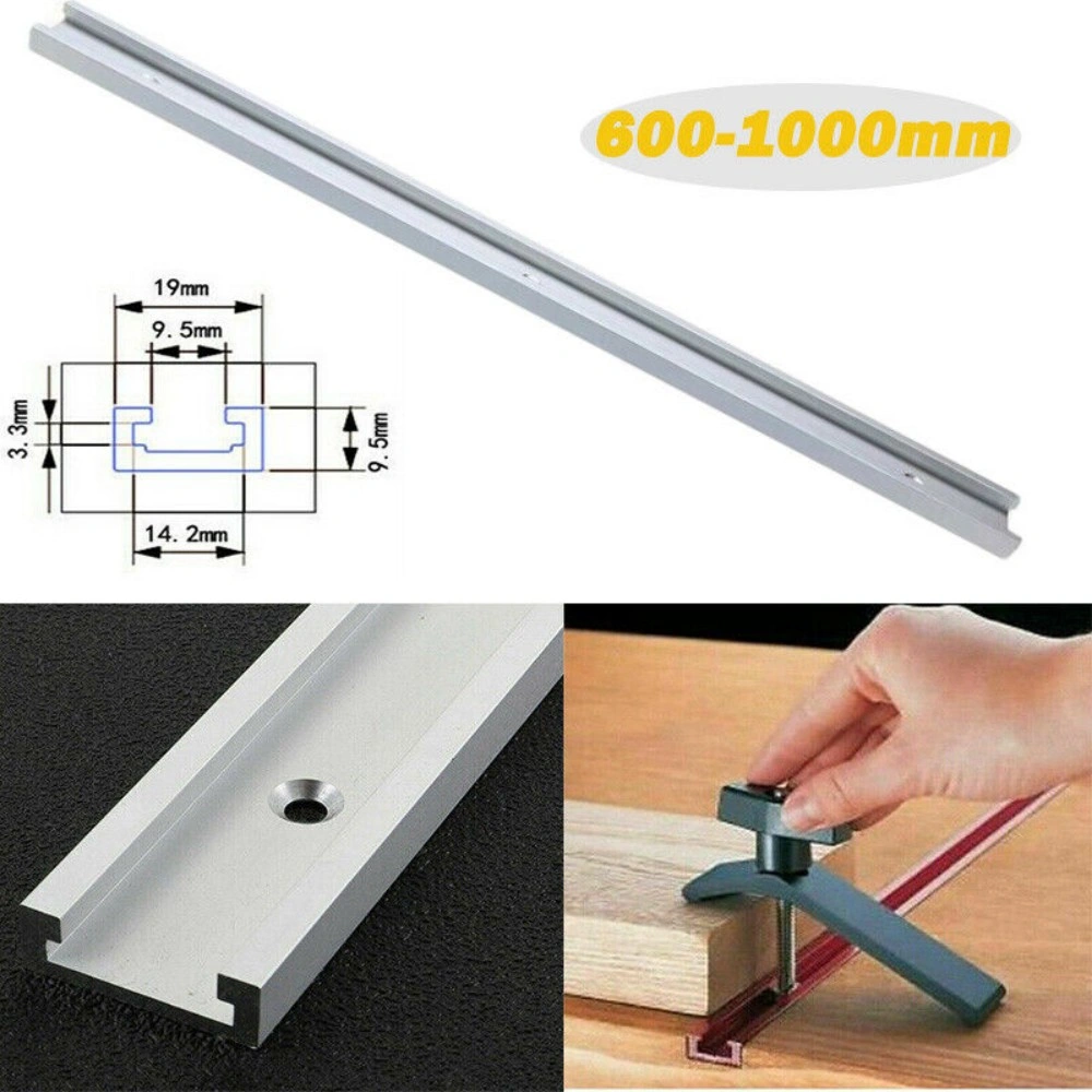 800/1000mm T-slot T-track Miter Track Jig Fixture Slot Woodworking Tool Aluminum-800mm view 3