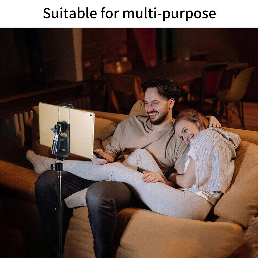 Universal Phone Table Floor Stand Tripod Mount Holder for iPhone iPad Tablet 5.5-11 inch view 4