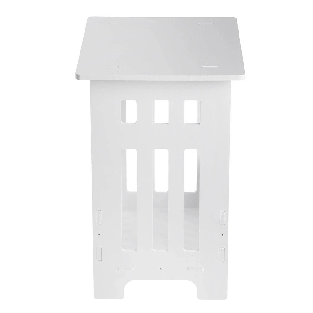 White Small Side Table with Storage Rack, Multi-Function Tea Coffee Bedside Table for Sofa Living Room UK view 3