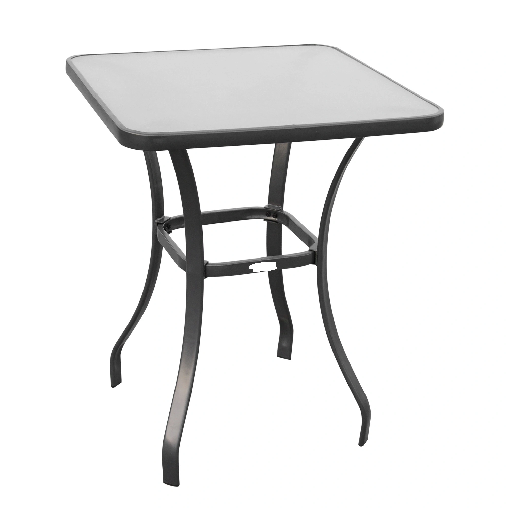 27" Square Glass Bistro Table Outdoor Garden Patio Dining Table view 3
