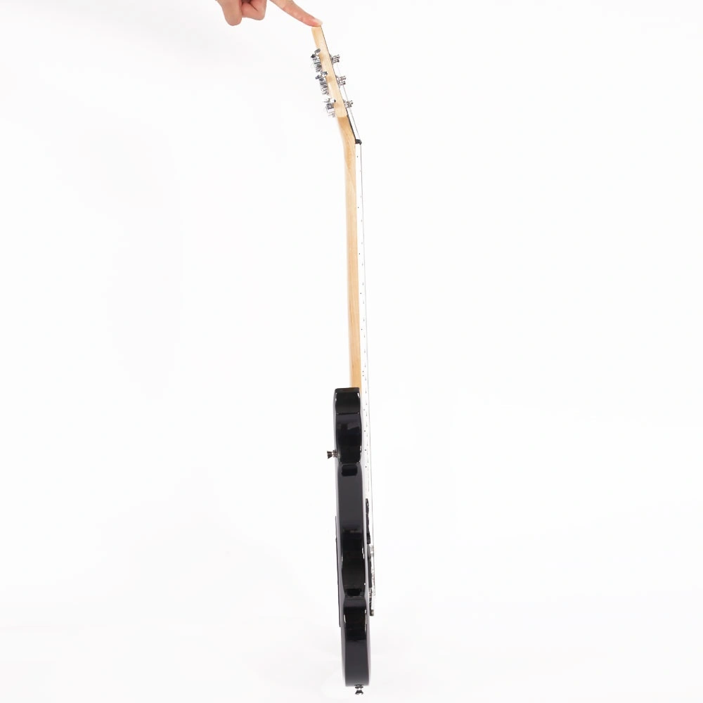 Flame Shaped Electric Guitar 20W HSH Pickup, Beginner Guitar Set with Bag Strap Picks Cable Wrench Tool - Sunset view 7