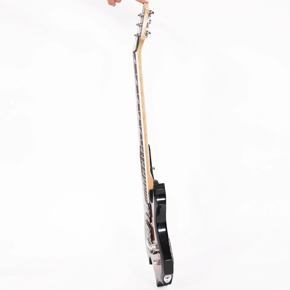 Flame Shaped Electric Guitar 20W HSH Pickup, Beginner Guitar Set with Bag Strap Picks Cable Wrench Tool - Sunset view 8