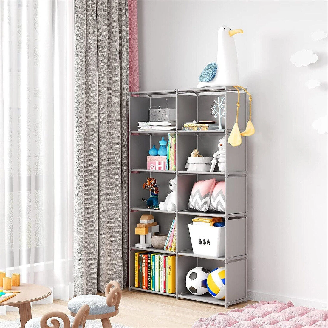 10 Cube Book Shelf Storage Organizer Modern Display Bookcase Unit Rack view 2