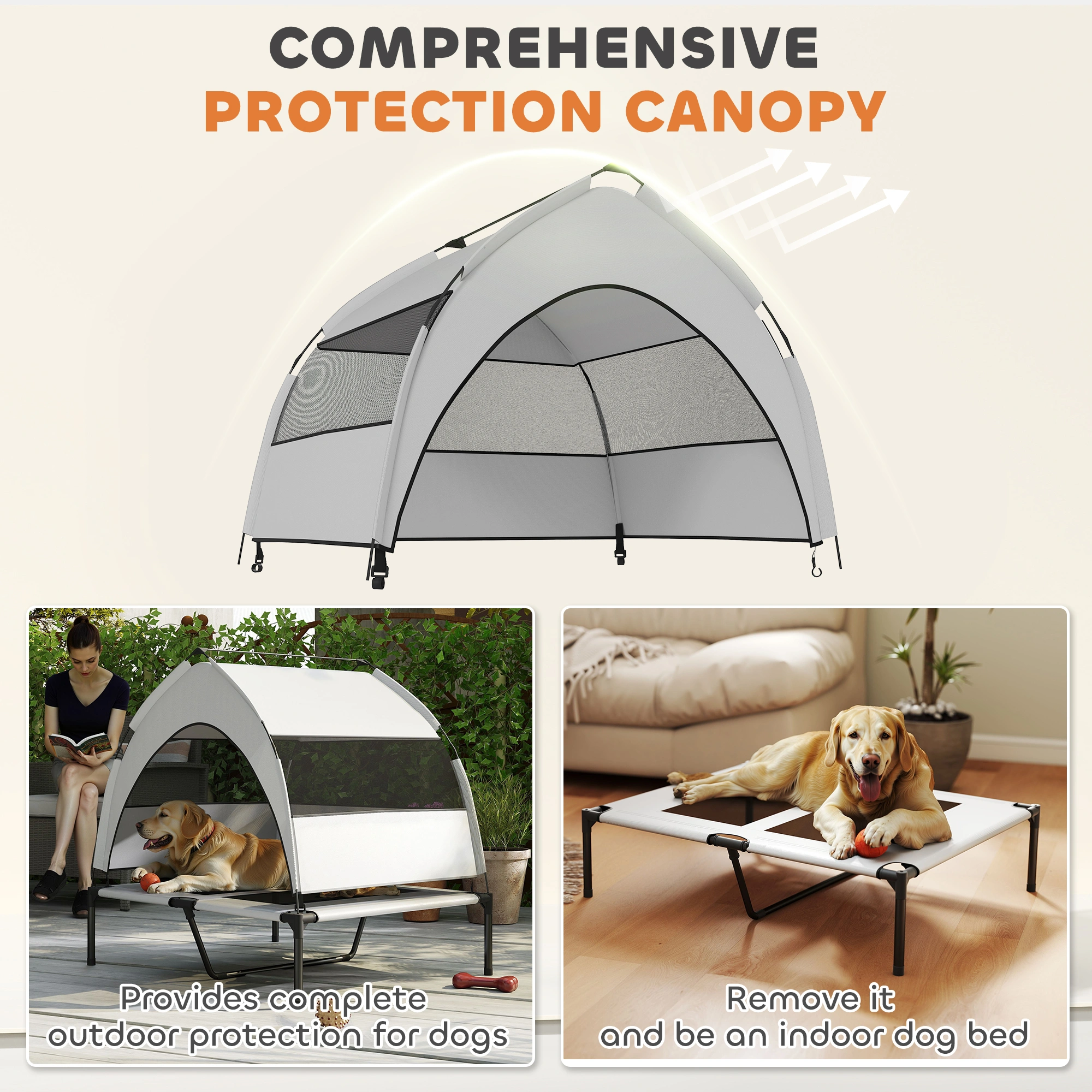 Weatherproof Dog House - Outdoor Indoor Pet House, Insulated, Medium to Large Dogs, Waterproof Roof, Easy Assembly view 2