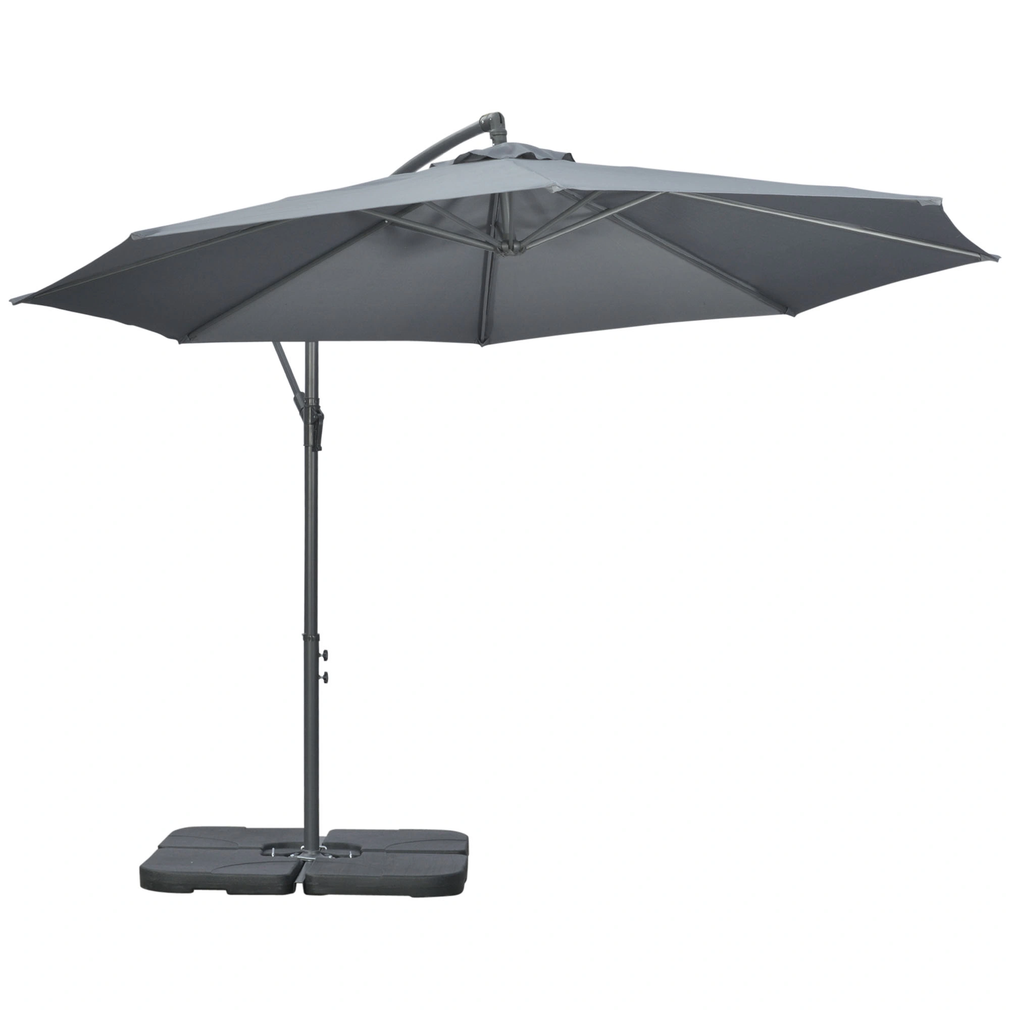 10ft Cantilever Patio Umbrella - Offset Outdoor Umbrella with Tilt & Rotate, Waterproof Market Parasol for Patio, Porch, Yard view 3