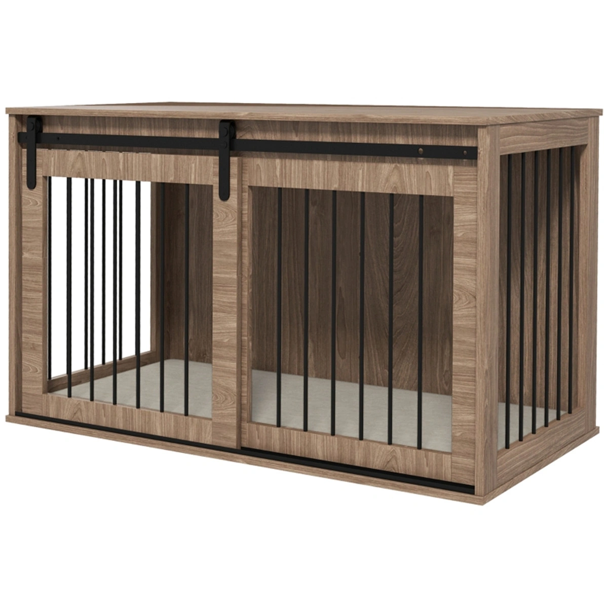 Heavy Duty Dog Crate Metal Folding Pet Kennel with Door Large Indoor Outdoor Animals Enclosure